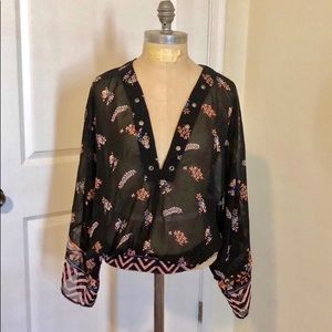 Express Sheer kimono sleeve top